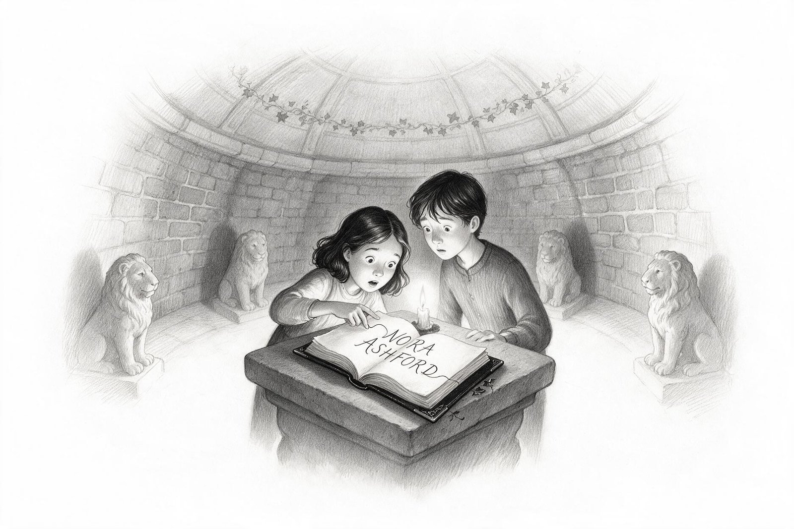 Pencil illustration: Nora Ashford’s Ledger